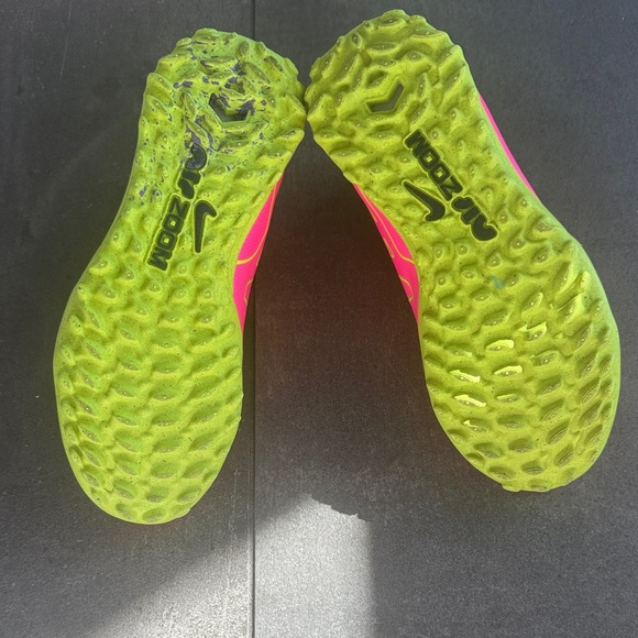 Nike Kids Neon Pink and Lime Turf Shoes - Picture 2 of 3